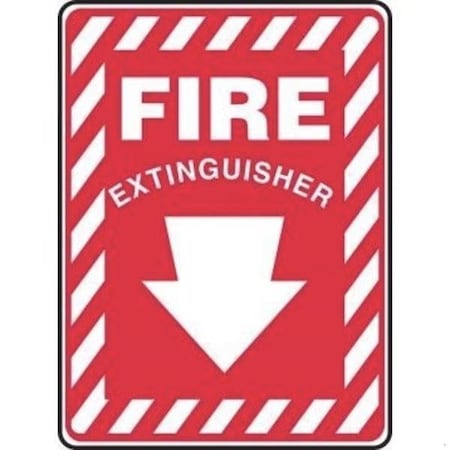 Accuform SAFETY SIGN FIRE EXTINGUISHER DOWN MFXG417XT MFXG417XT